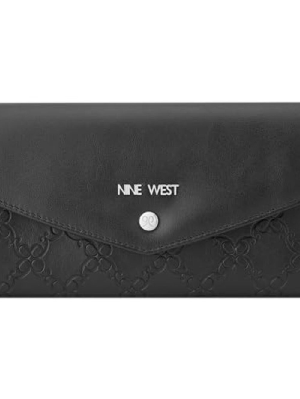 Faux Leather Clutch Handbag Medium Rectangular Magnetic Closure Shoulder Bag